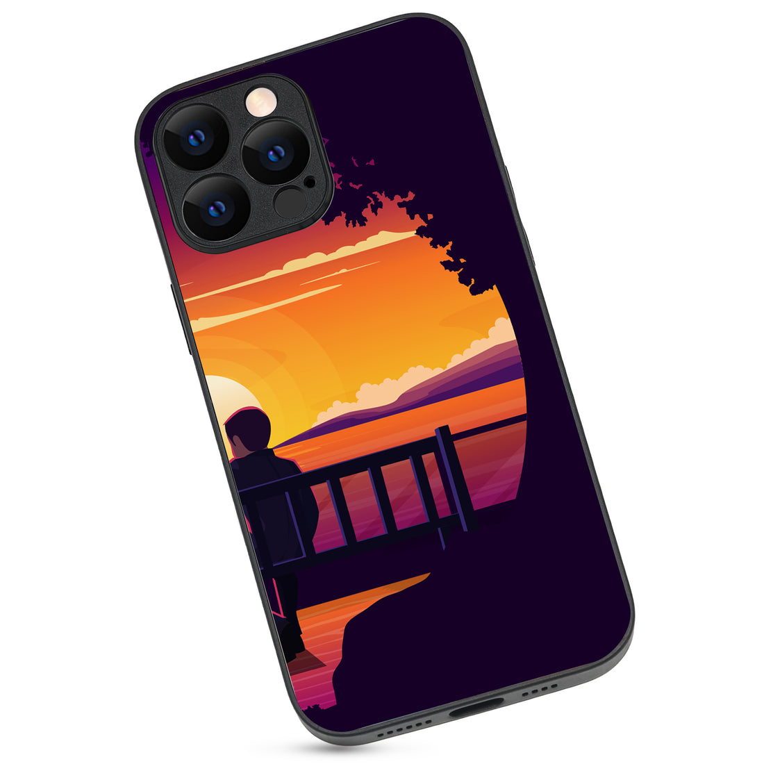 Sunset Date Boy Couple iPhone 13 Pro Max Case