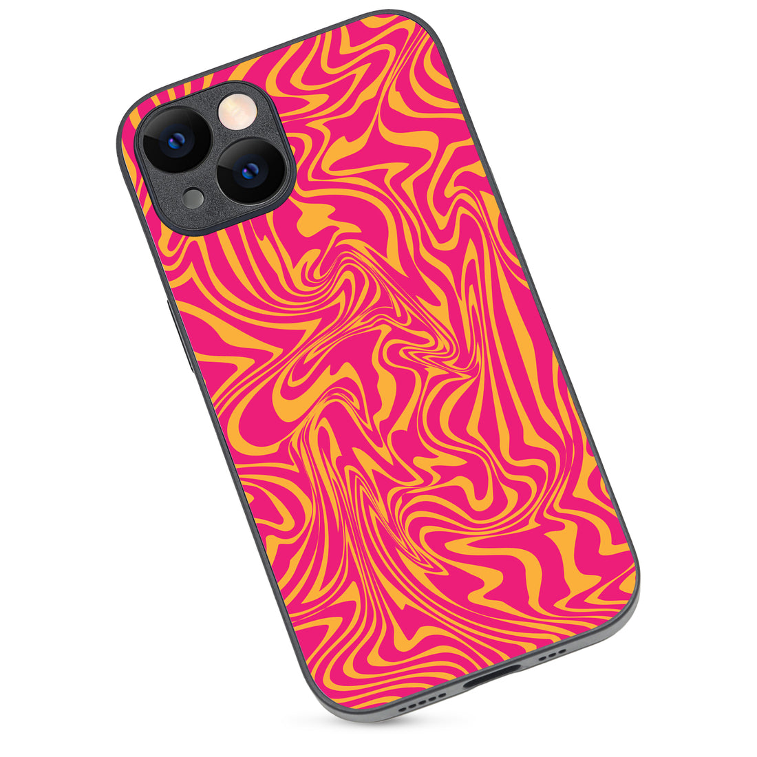 Yellow Pink Optical Illusion iPhone 14 Case