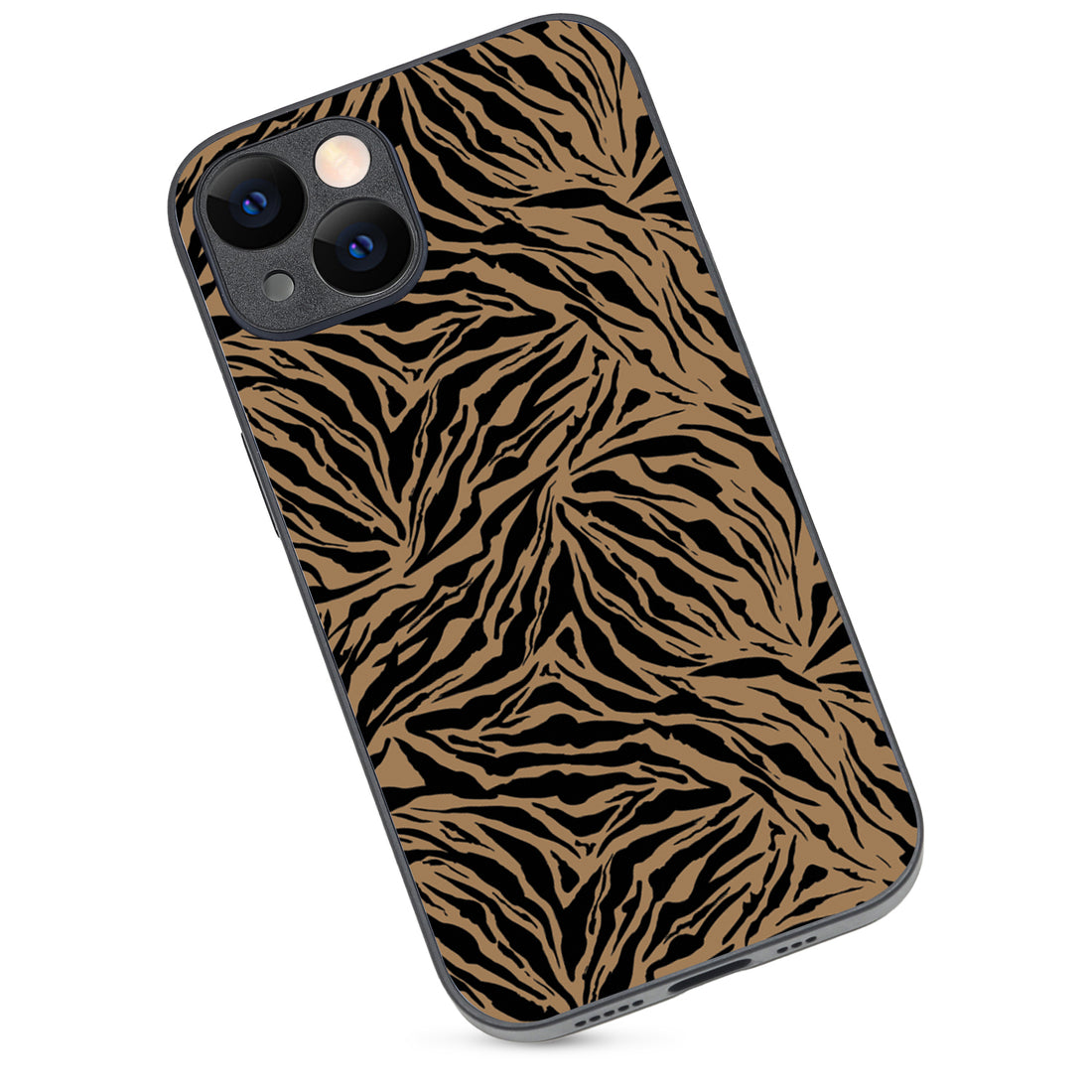 Black Strips Animal Print iPhone 14 Case