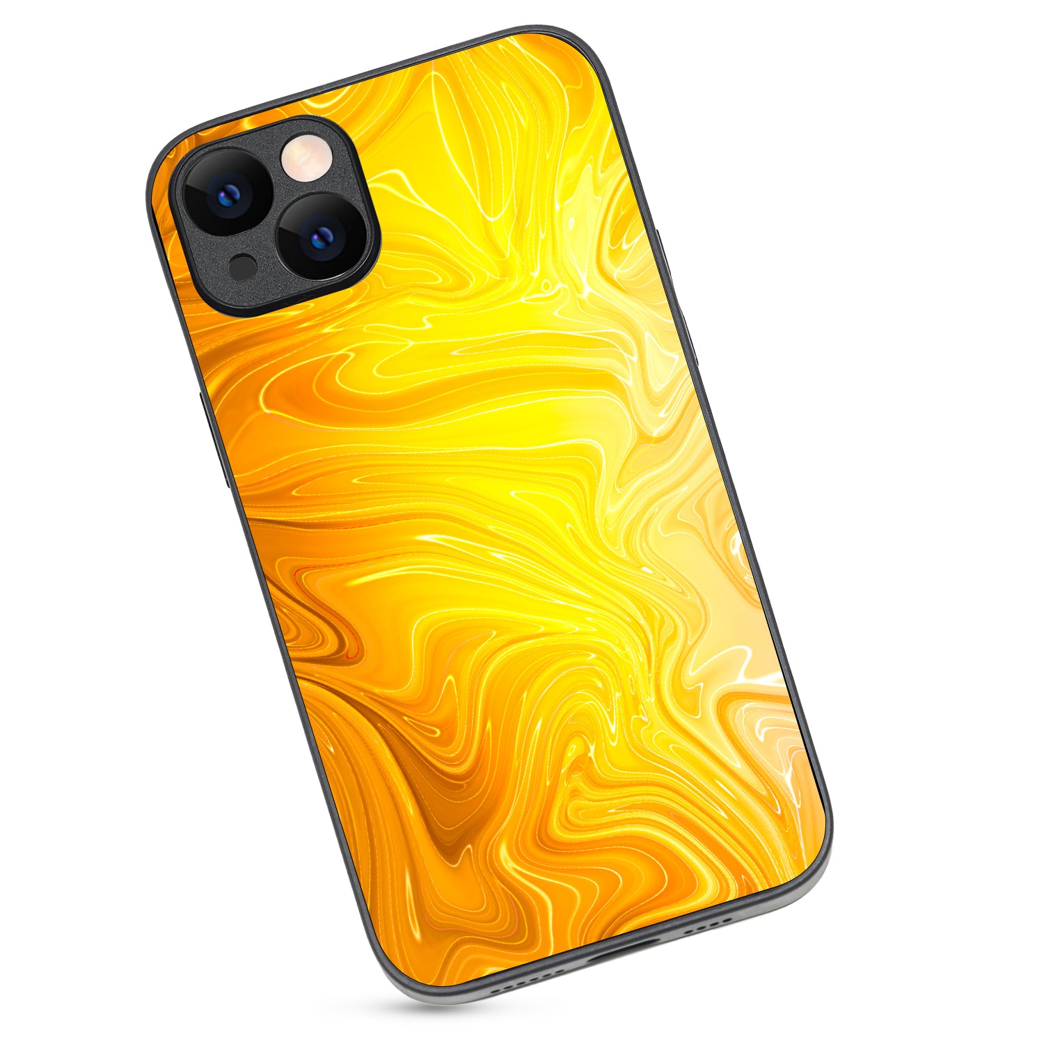 Yellow Marble iPhone 14 Plus Case