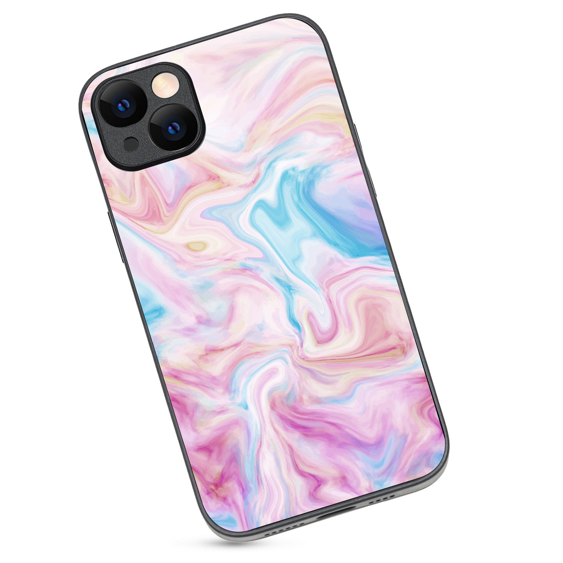 Blue Pink Marble iPhone 14 Plus Case