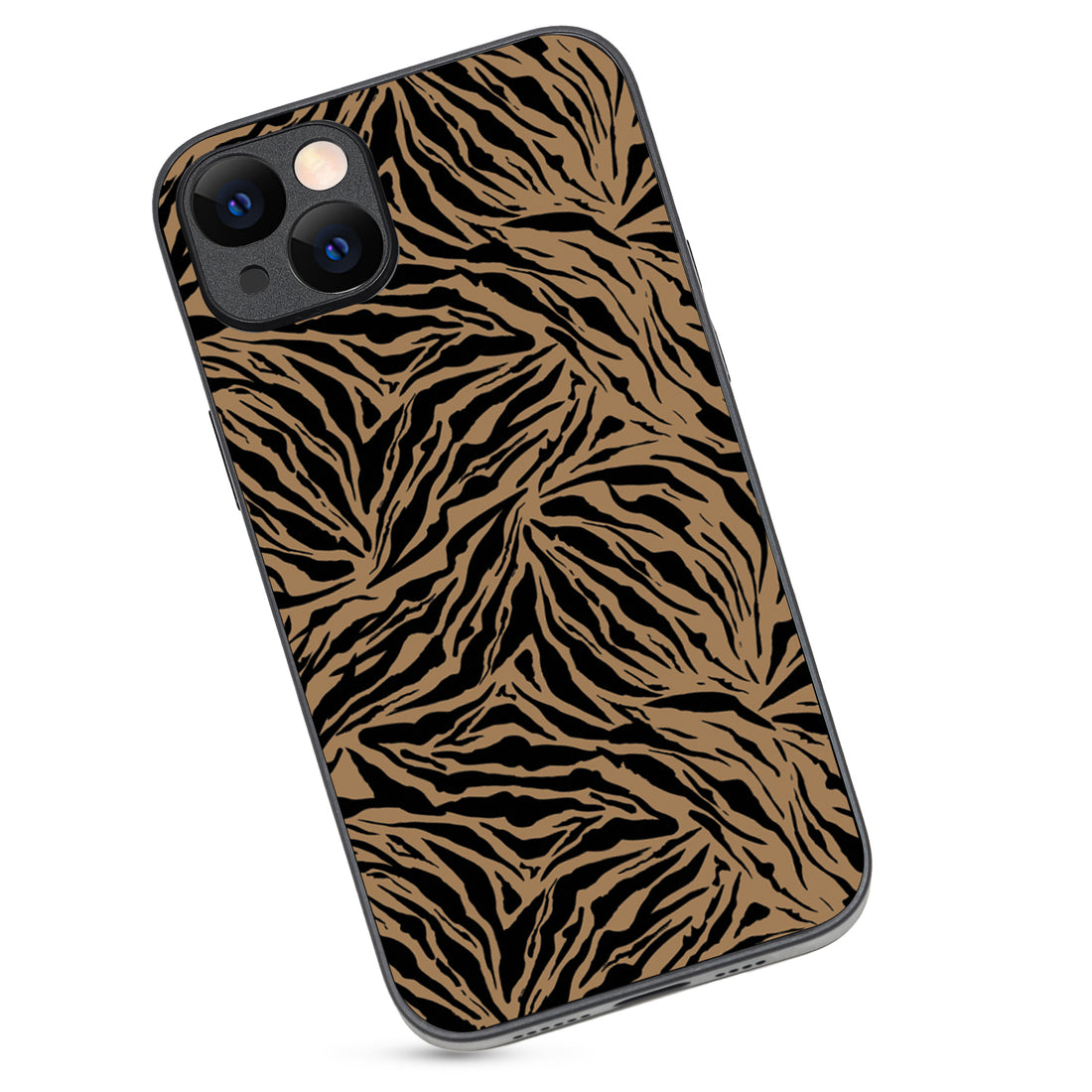 Black Strips Animal Print iPhone 14 Plus Case