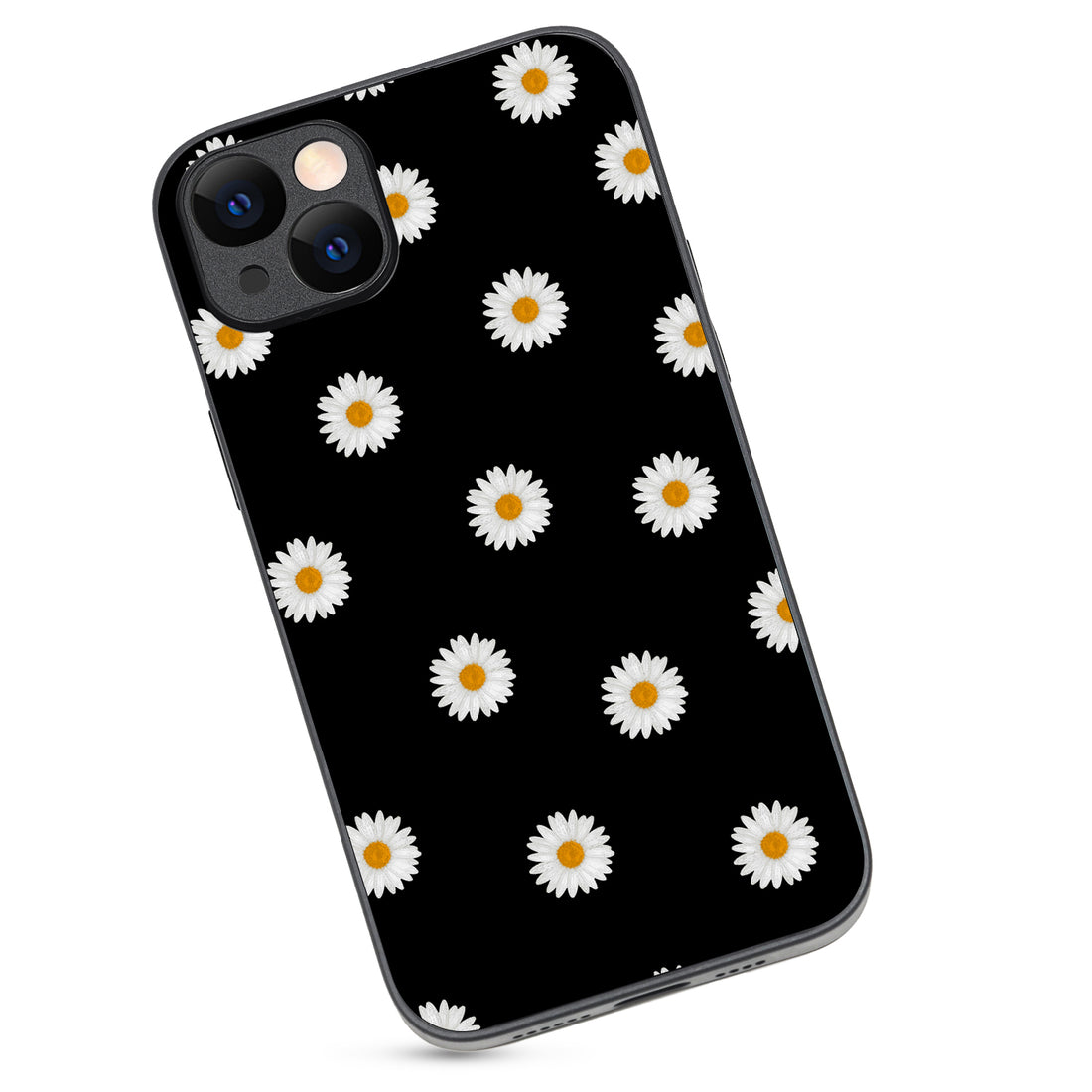 White Sunflower Floral iPhone 14 Plus Case