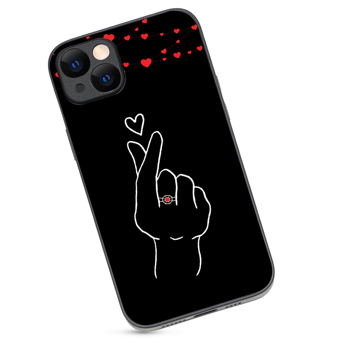 Click Heart Girl Couple iPhone 14 Plus Case