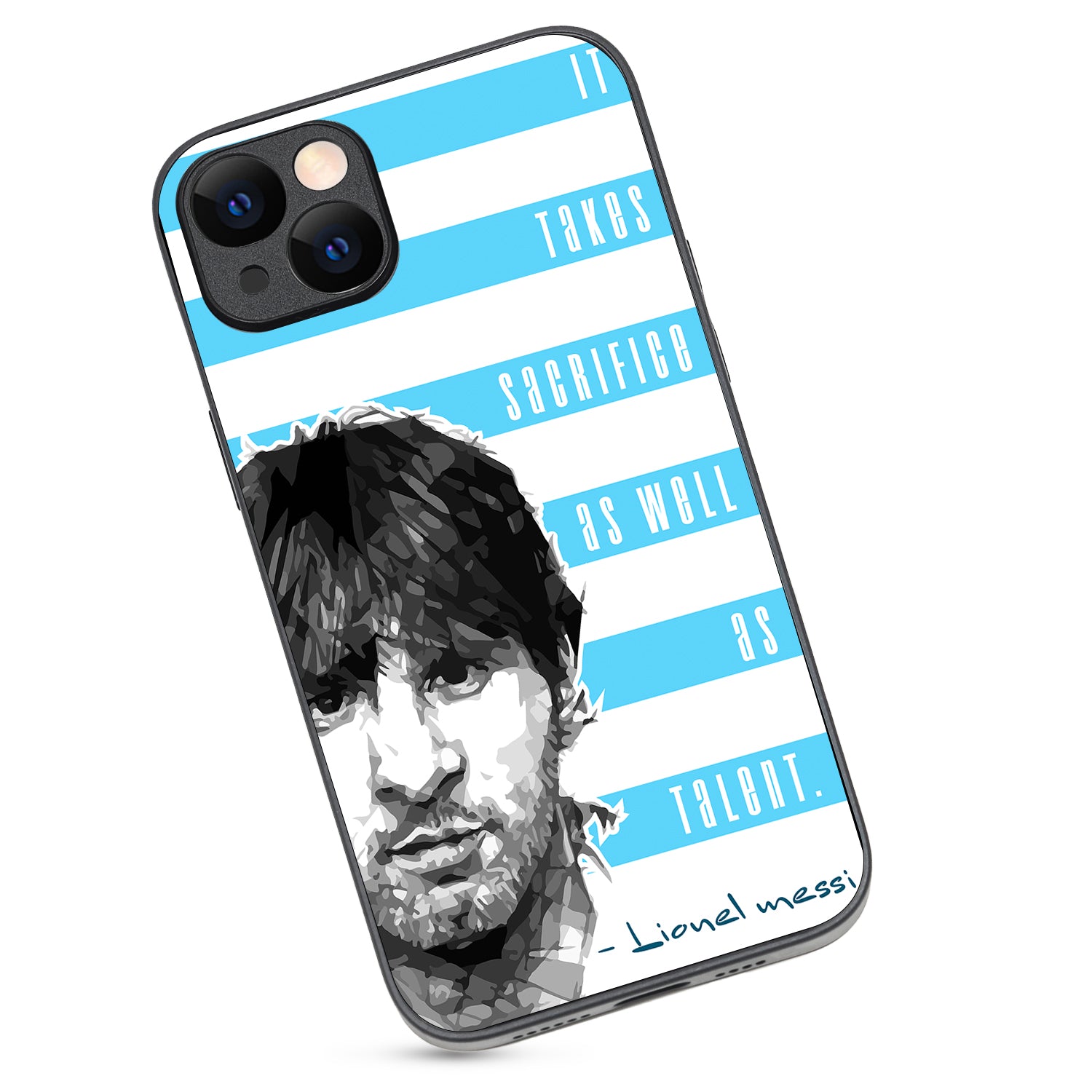 Messi Quote Sports iPhone 14 Plus Case
