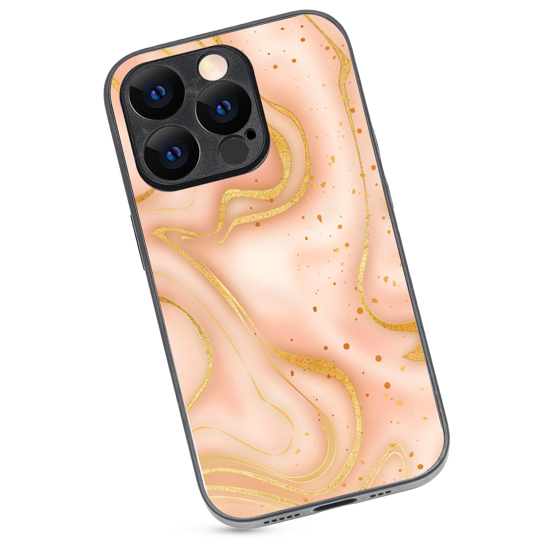 Golden Marble iPhone 14 Pro Case