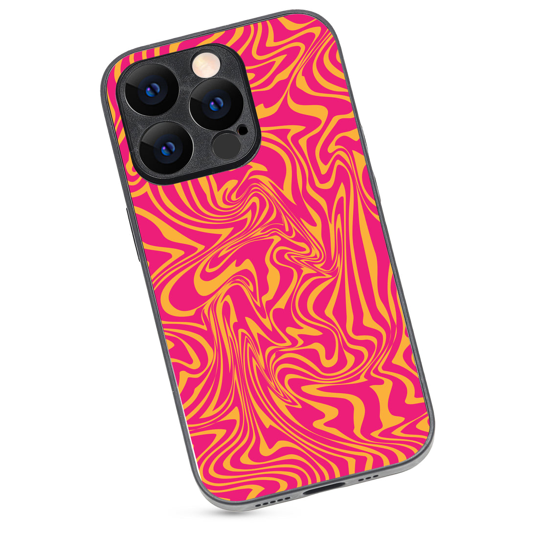 Yellow Pink Optical Illusion iPhone 14 Pro Case