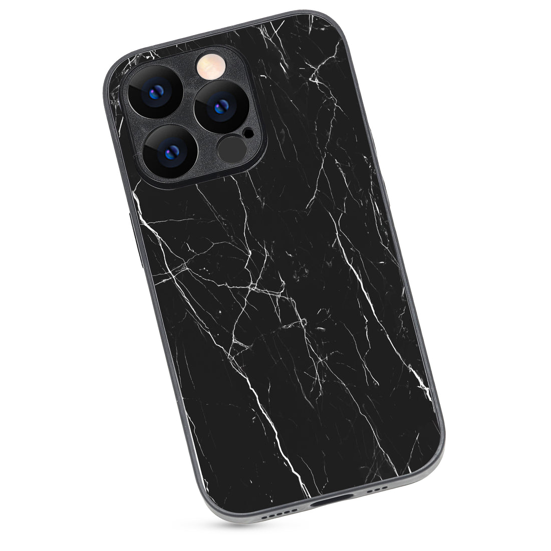 Black Tile Marble iPhone 14 Pro Case