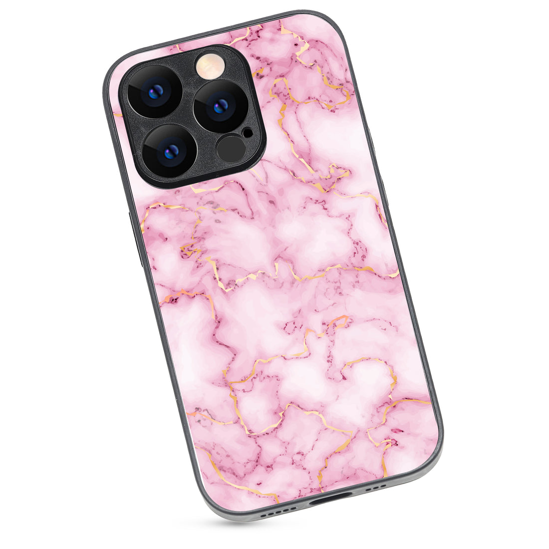 Pink Golden Marble iPhone 14 Pro Case