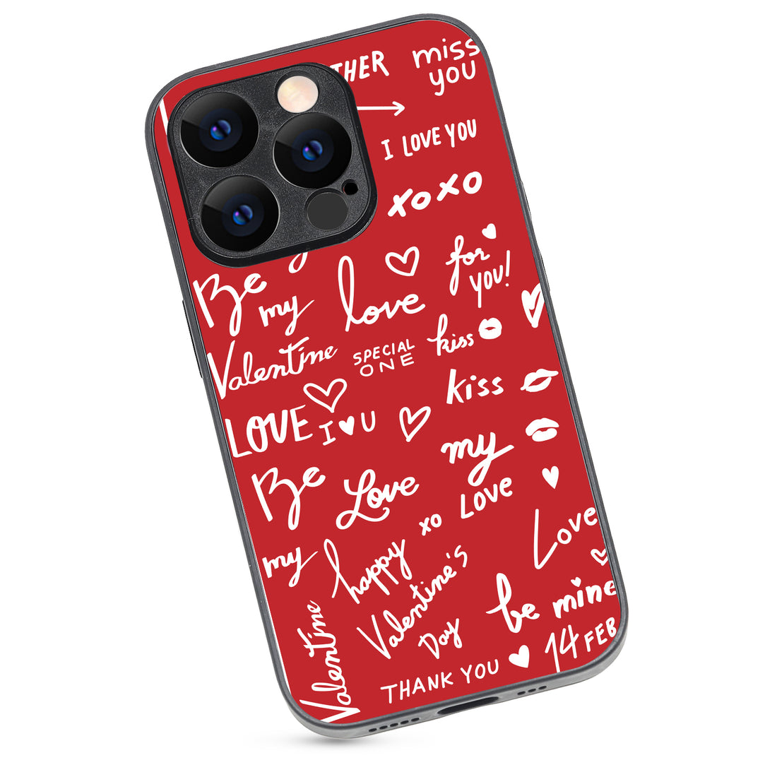 Red Love Couple iPhone 14 Pro Case