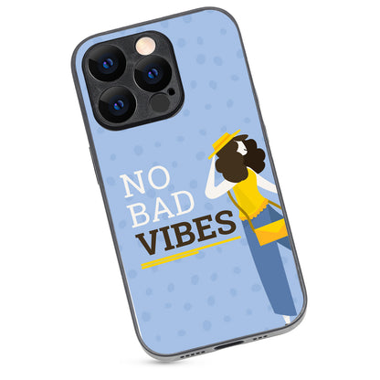 No Bad Vibes Motivational Quotes iPhone 14 Pro Case