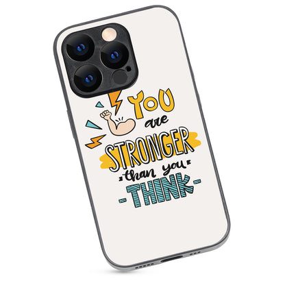 You Are Stronger Motivational Quotes iPhone 14 Pro Case