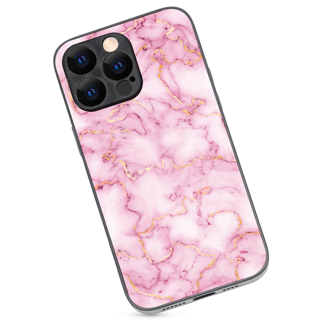 Pink Golden Marble iPhone 14 Pro Max Case