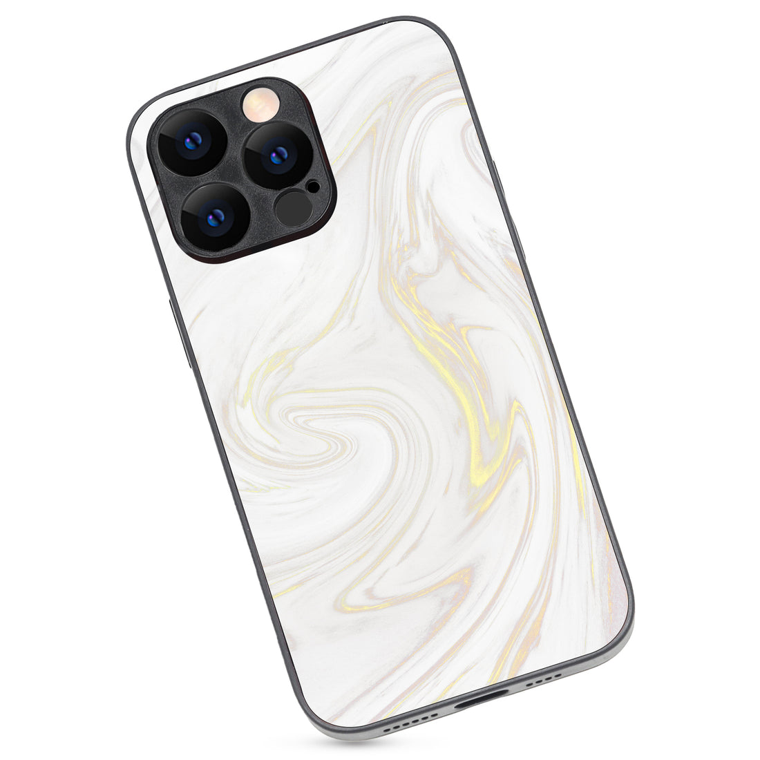 White Golden Marble iPhone 14 Pro Max Case