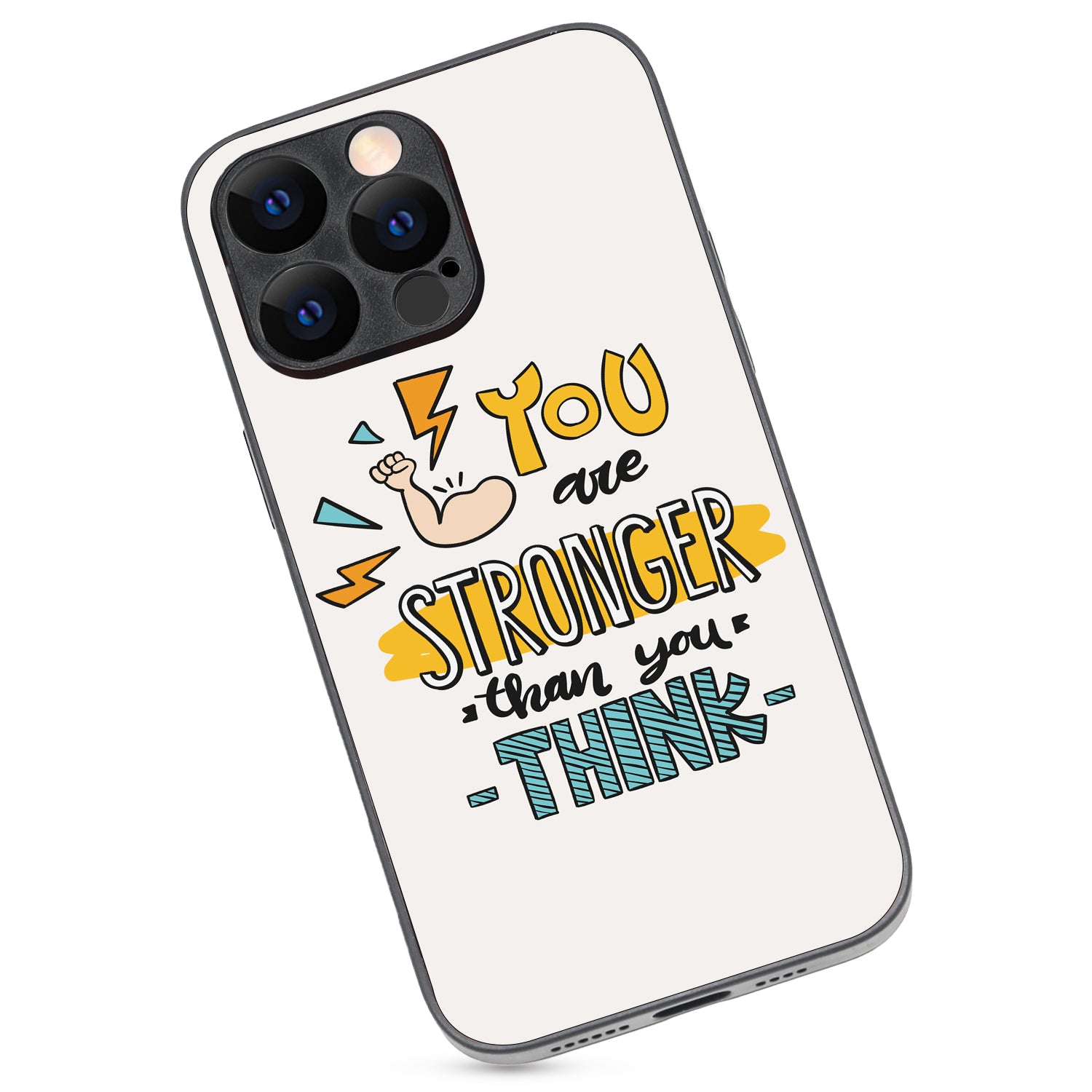 You Are Stronger Motivational Quotes iPhone 14 Pro Max Case
