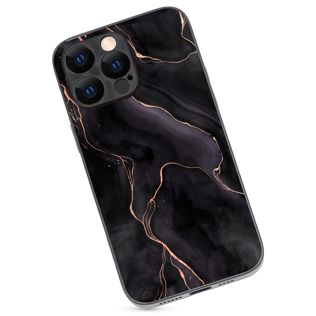 Black Pink Line Marble iPhone 14 Pro Max Case