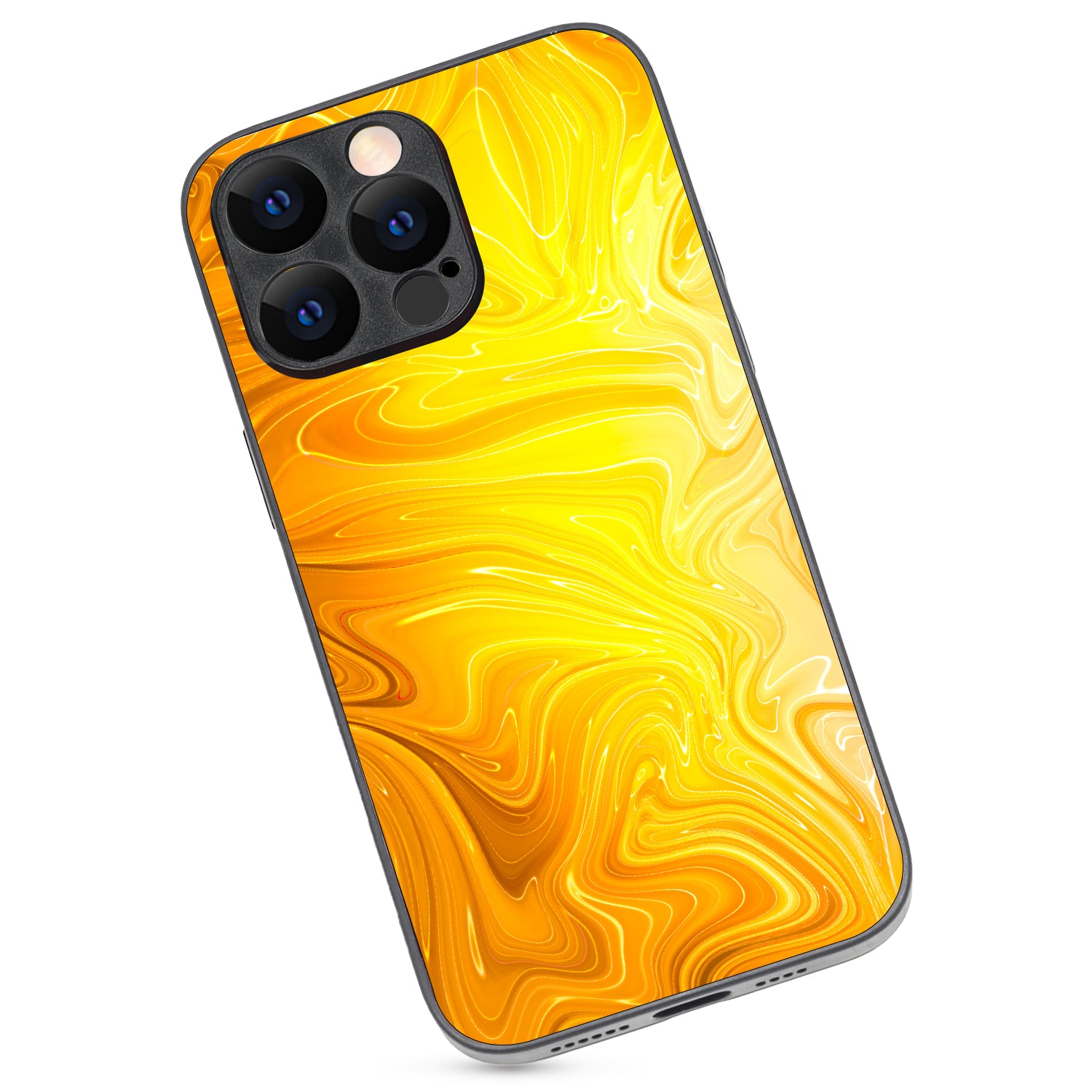 Yellow Marble iPhone 14 Pro Max Case