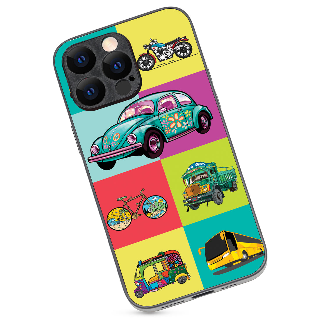 Transport Doodle iPhone 14 Pro Max Case