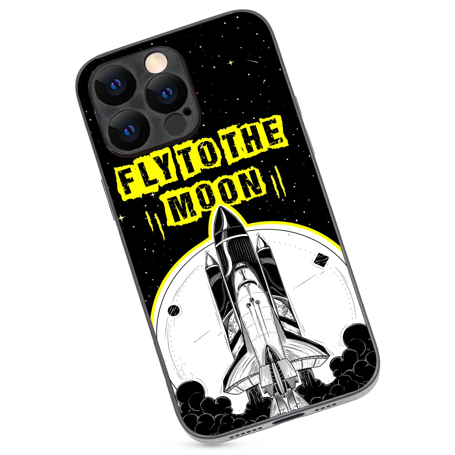 Fly To The Moon Space iPhone 14 Pro Max Case
