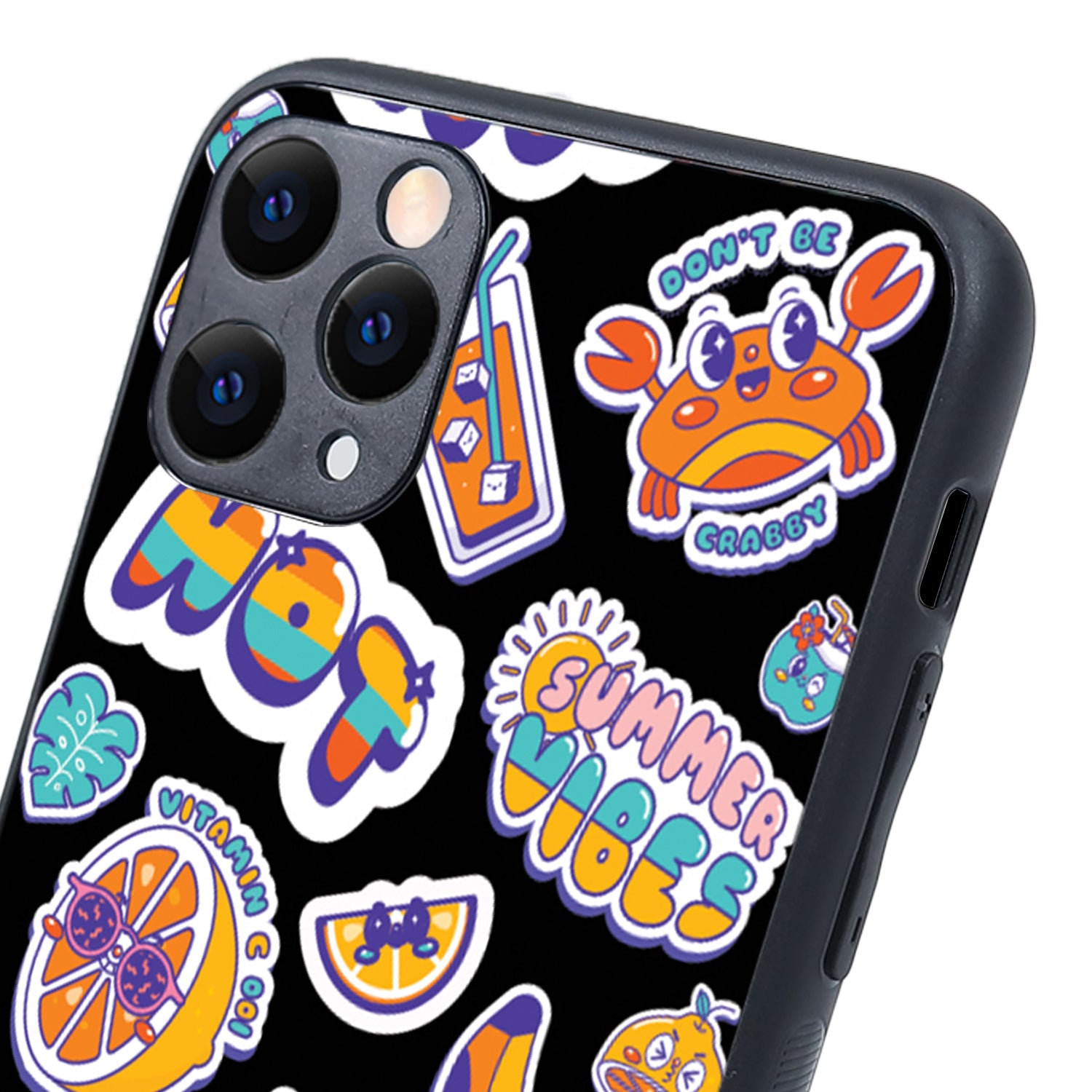 Summer Feel Black Doodle iPhone 11 Pro Max Case