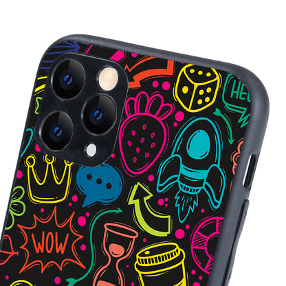 Wow Black Doodle iPhone 11 Pro Case