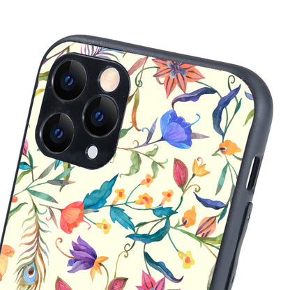 White Doodle Floral iPhone 11 Pro Case