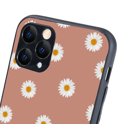Peach Sunflower Black Floral iPhone 11 Pro Case