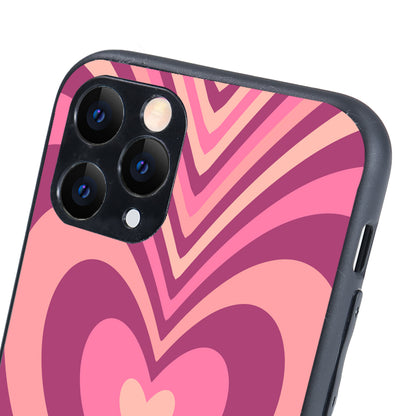 Pink Heart Optical Illusion iPhone 11 Pro Case