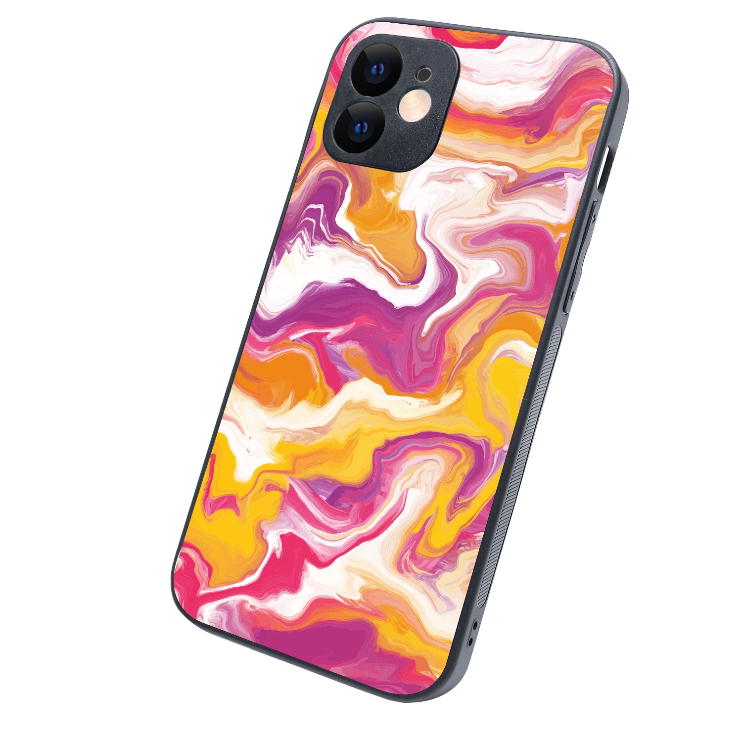 Yellow Purple Marble iPhone 12 Case