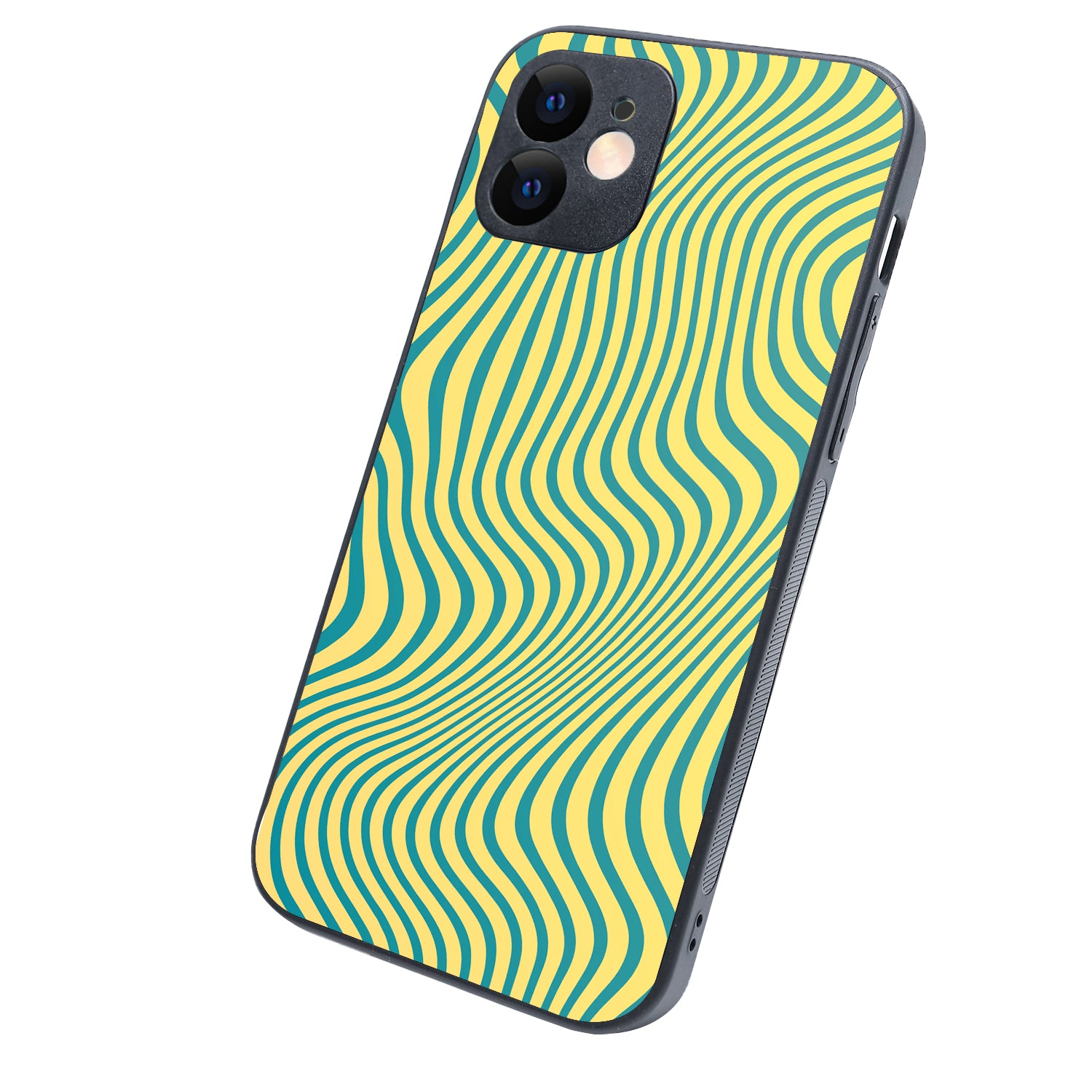 Green Strips Optical Illusion iPhone 12 Case