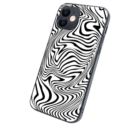 White Zig-Zag Optical Illusion iPhone 12 Case