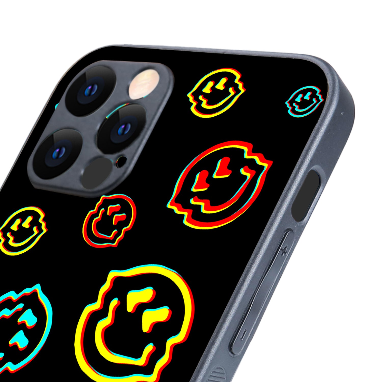 Black Smiley Doodle iPhone 12 Pro Case