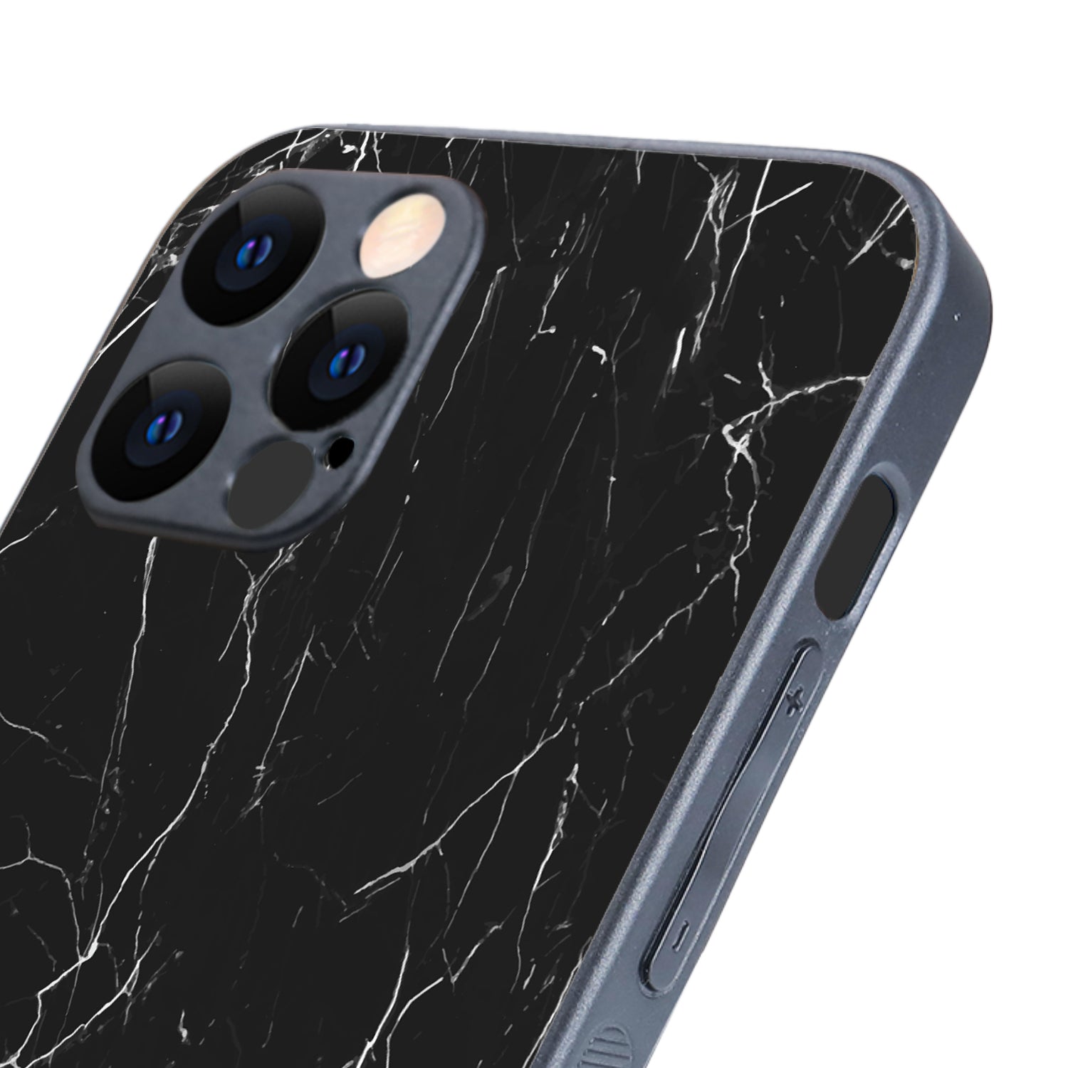 Black Tile Marble iPhone 12 Pro Case
