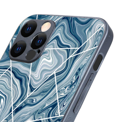 Blue Tile Marble iPhone 12 Pro Case