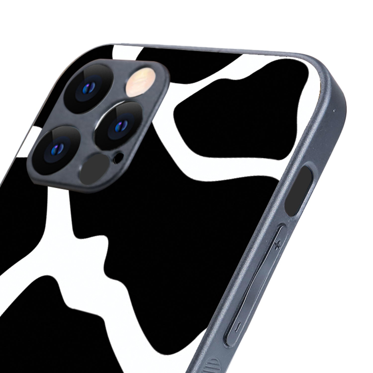 Black &amp; White Patch Design iPhone 12 Pro Case