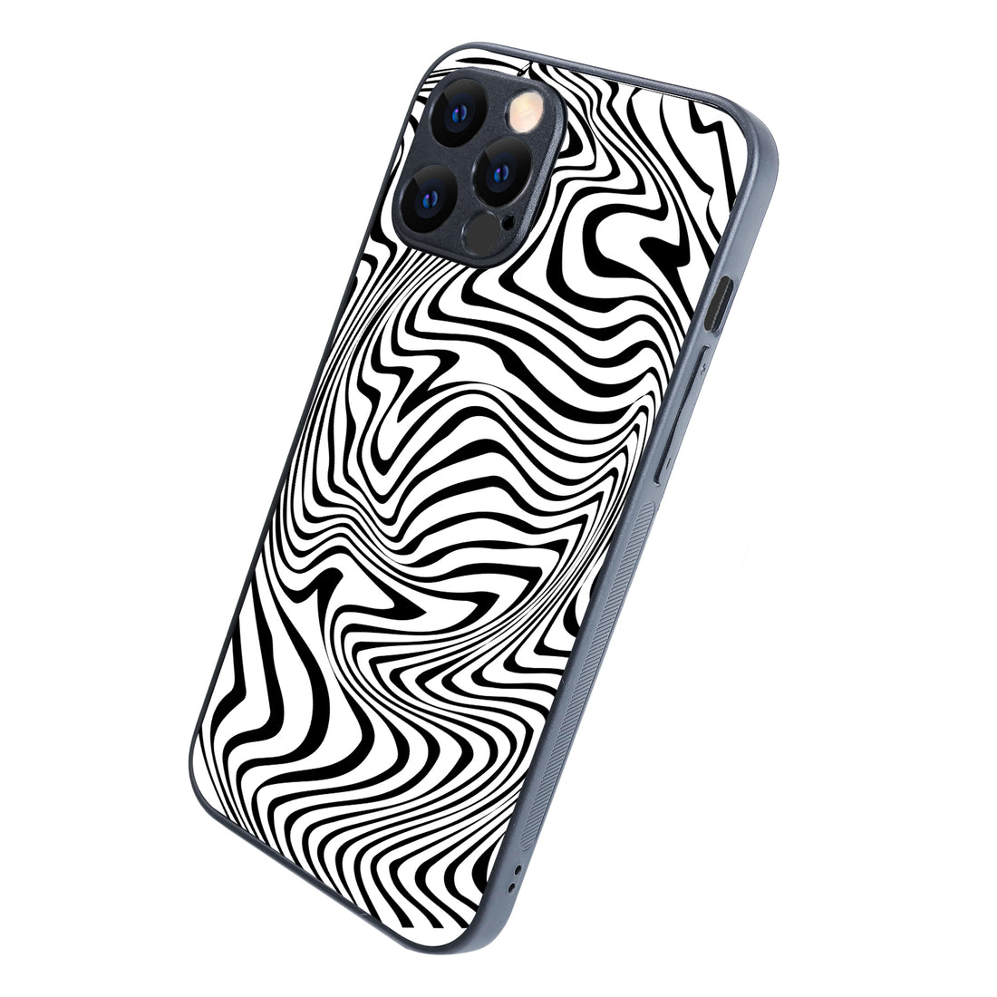 White Zig-Zag Optical Illusion iPhone 12 Pro Max Case