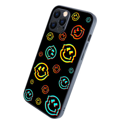 Black Smiley Doodle iPhone 12 Pro Max Case