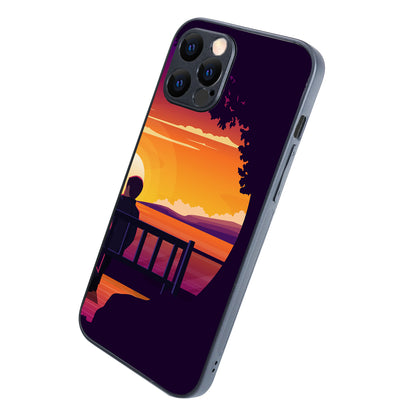 Sunset Date Boy Couple iPhone 12 Pro Max Case