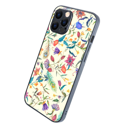 White Doodle Floral iPhone 12 Pro Max Case