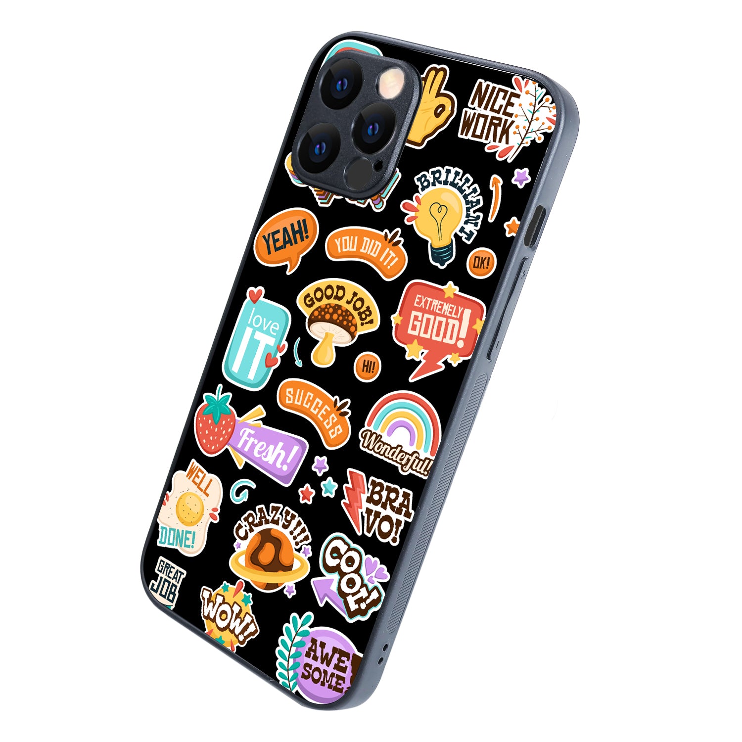 Black Doodle iPhone 12 Pro Max Case