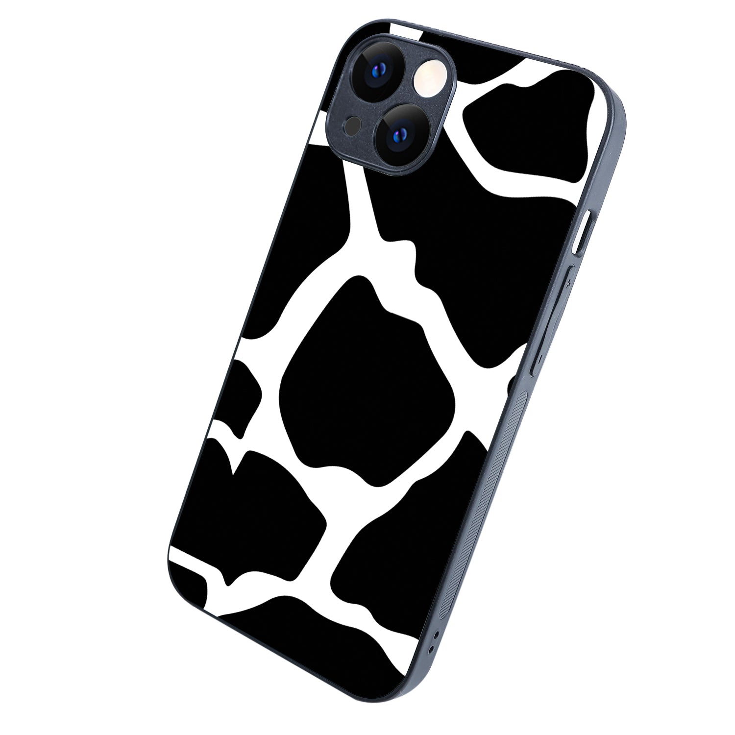 Black &amp; White Patch Design iPhone 13 Case