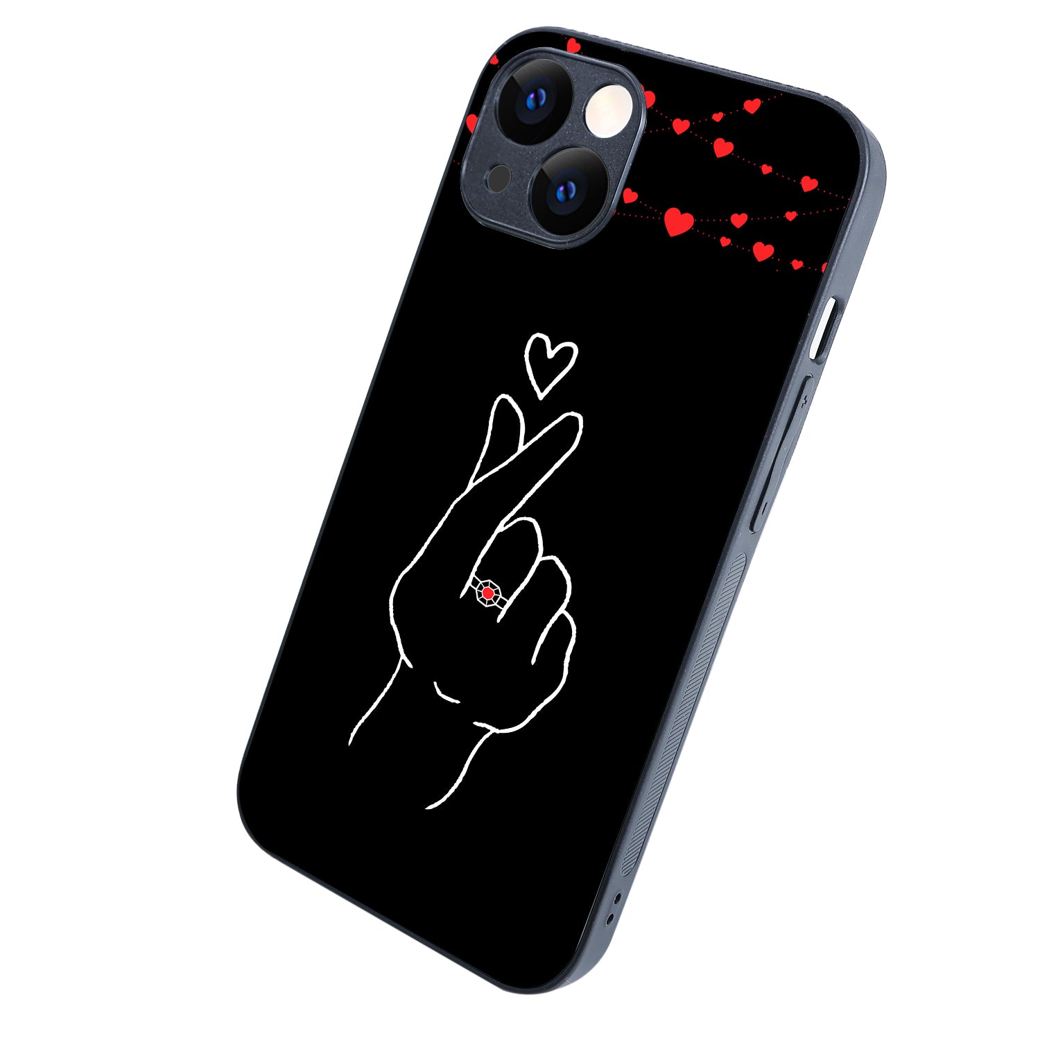 Click Heart Girl Couple iPhone 13 Case