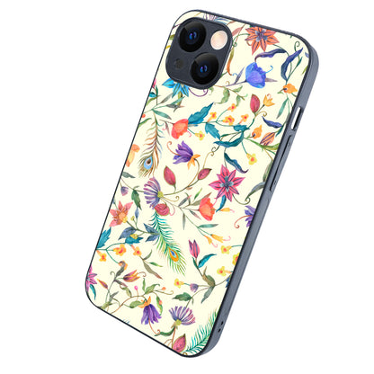 White Doodle Floral iPhone 13 Case