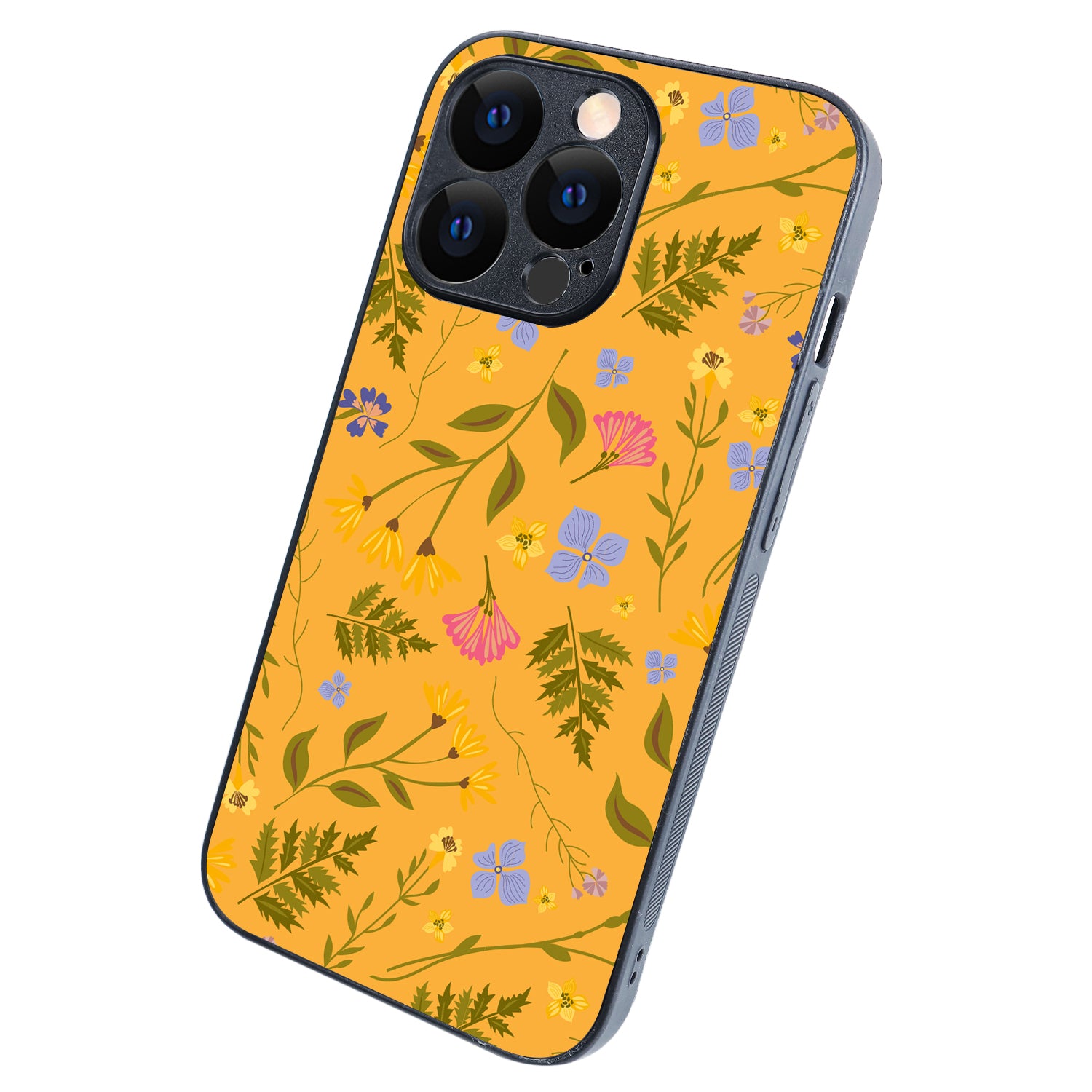 Yellow Floral iPhone 13 Pro Case