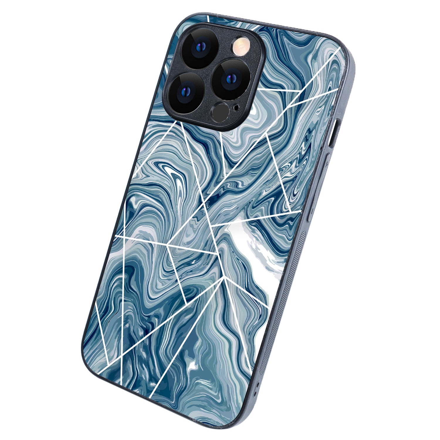 Blue Tile Marble iPhone 13 Pro Case