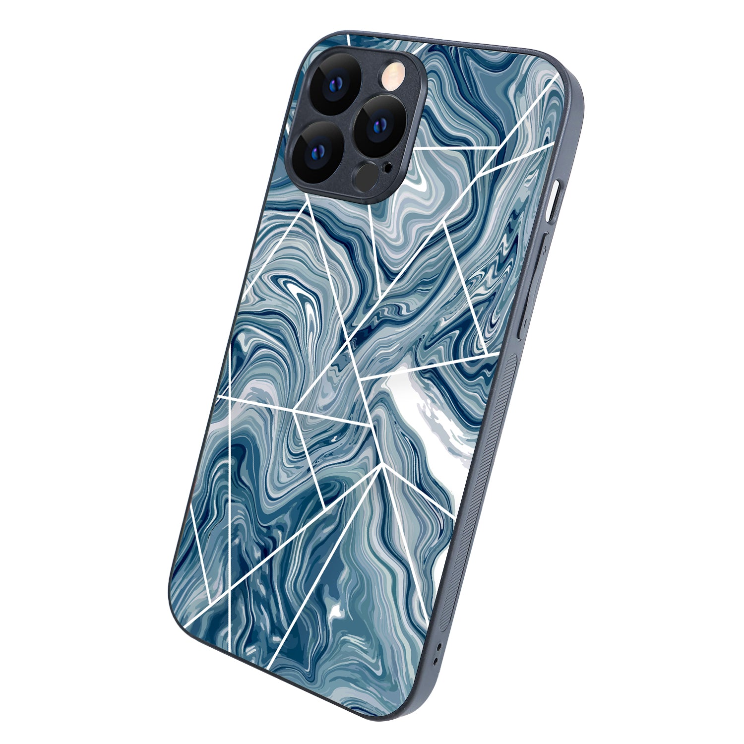 Blue Tile Marble iPhone 13 Pro Max Case