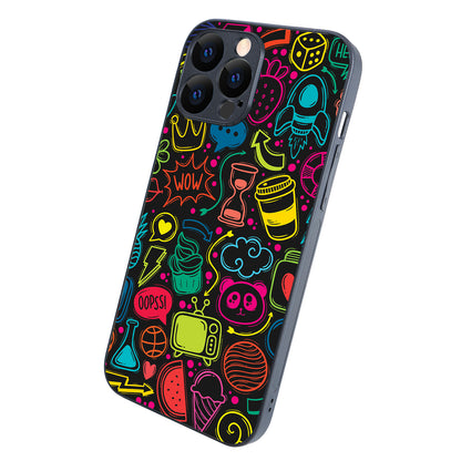 Wow Black Doodle iPhone 13 Pro Max Case