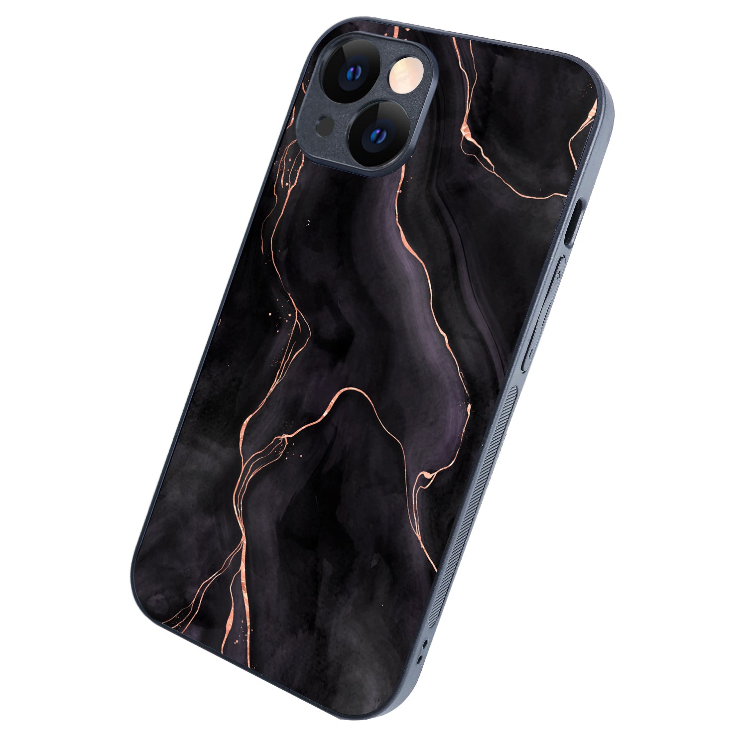 Black Pink Line Marble iPhone 14 Case
