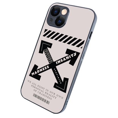 Black Madness Quote iPhone 14 Case