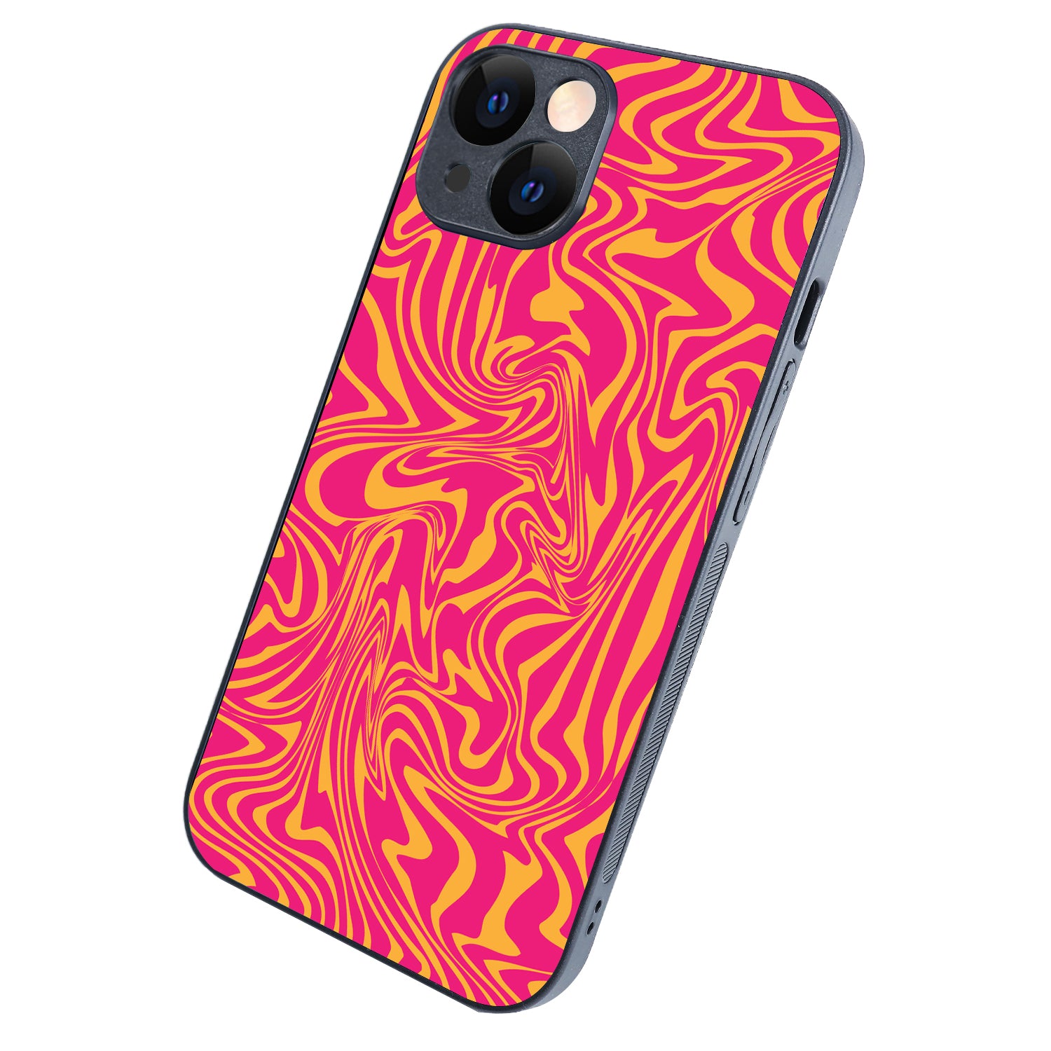Yellow Pink Optical Illusion iPhone 14 Case